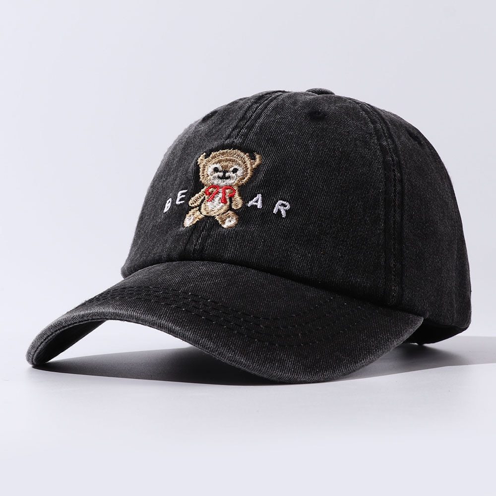 Women Cartoon Teddy Bear Embroidery Hats