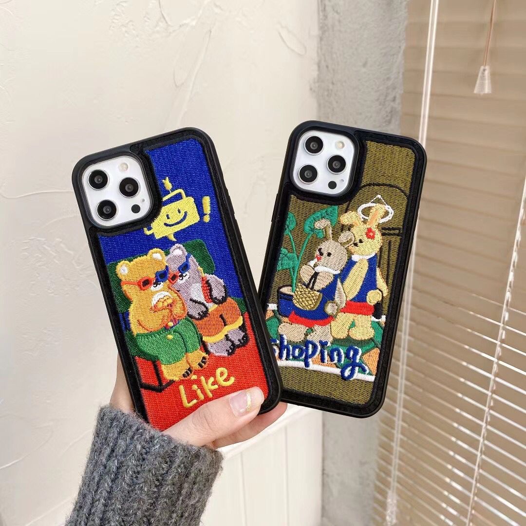 Embroidery Cartoon Mobile Phone Case - Image 3