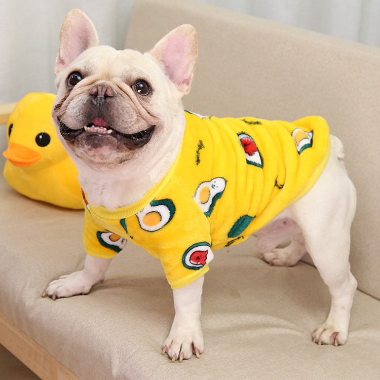 Printed Avacado Puppy Pajamas Jacket - Image 3