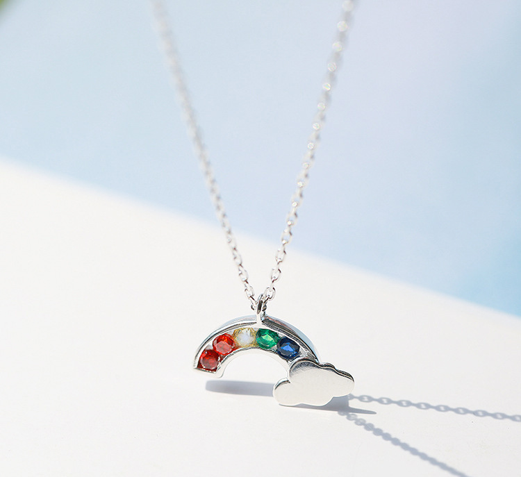 Sterling Silver Cloud Color Necklace
