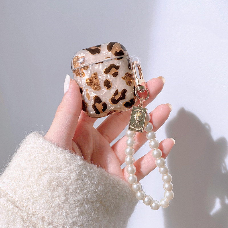 Shell Yellow Leopard Print Airpods Case