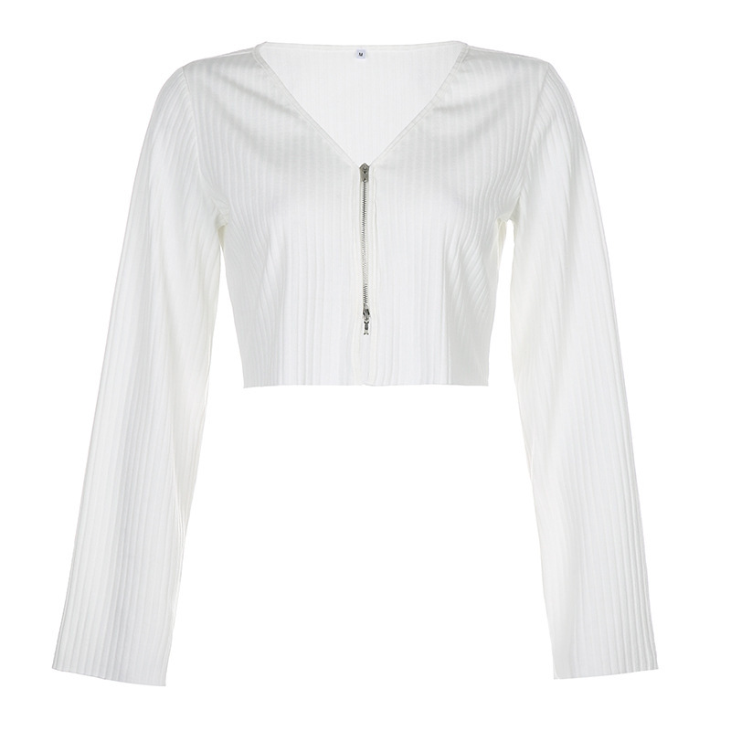 Up And Down Zipper Slim Cardigan - Image 5