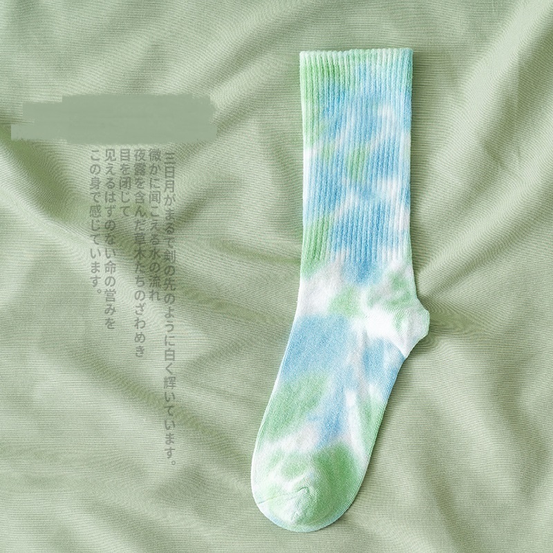 Tie-Dye Street High-Top Tide Cotton Socks