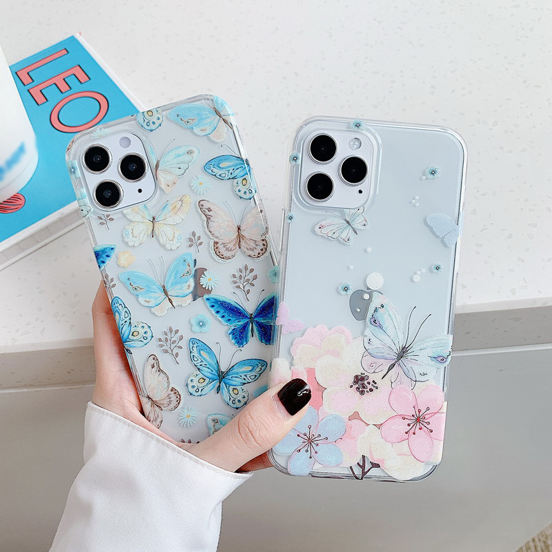Glitter Butterfly Protective Phone Case