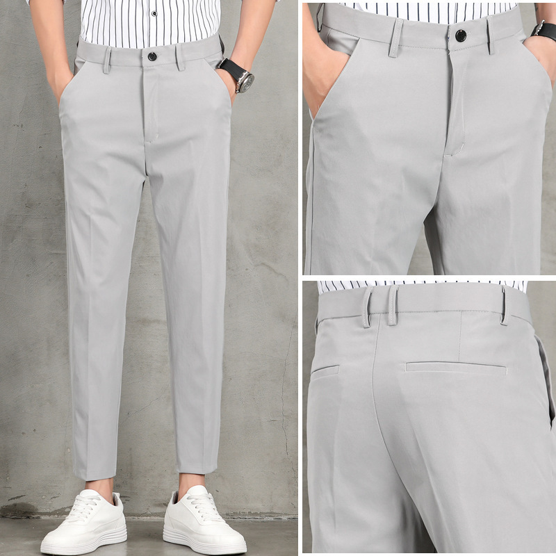 Trendy Nine-point Men's Slim Casual Trousers - Image 3