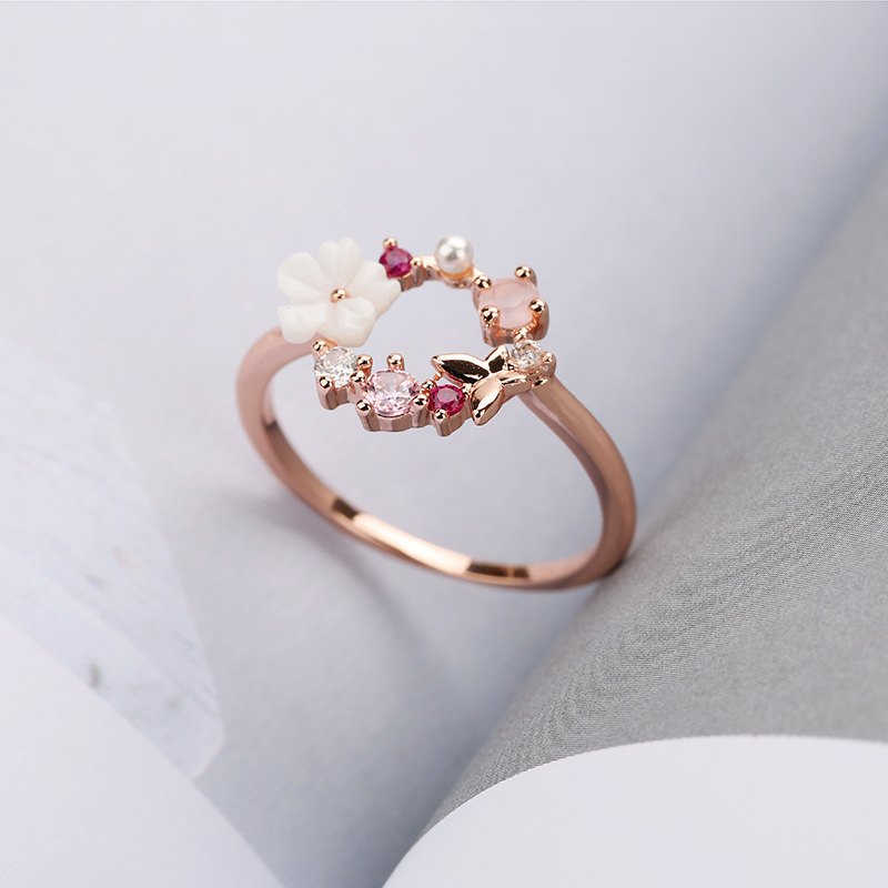Creative Butterfly Flower Ring