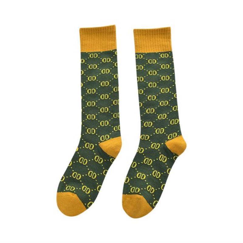 Letter Double D Long Tube Calf Socks - Image 2