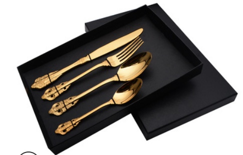 Retro Carved Palace Steak Cutlery Set