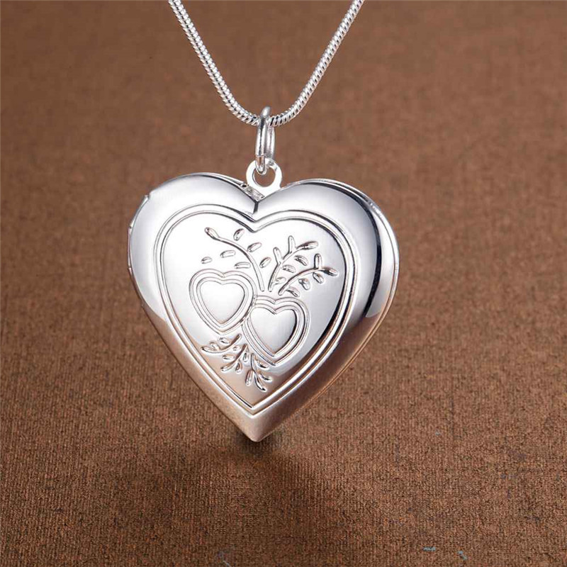 Silver Plated Peach Heart Necklace - Image 10