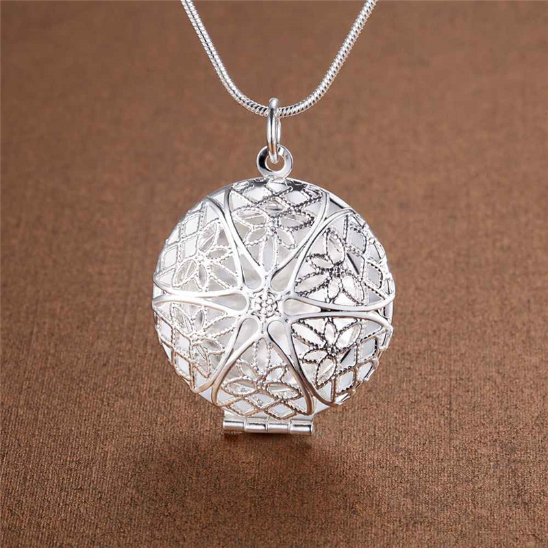 Silver Plated Peach Heart Necklace - Image 3