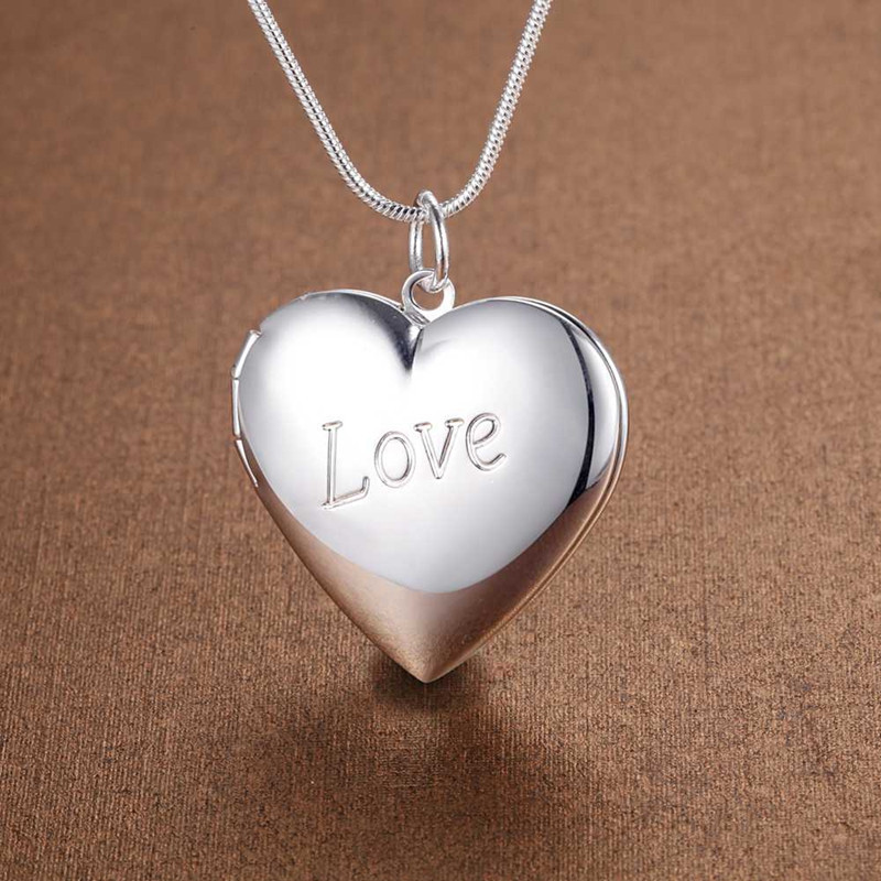 Silver Plated Peach Heart Necklace - Image 6
