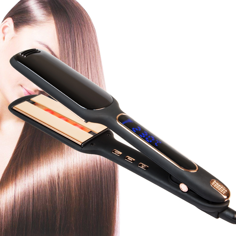 LCD Display Infrared Hair Wide Plate Straightener