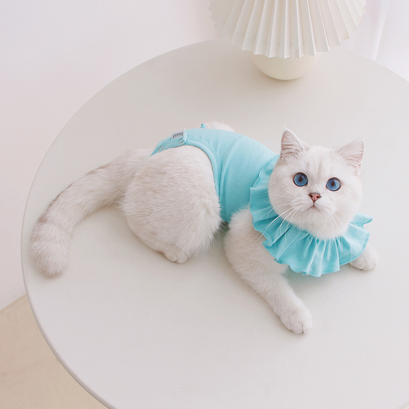 Cute Breathable Summer Thin Cat Surgical Gown - Image 3
