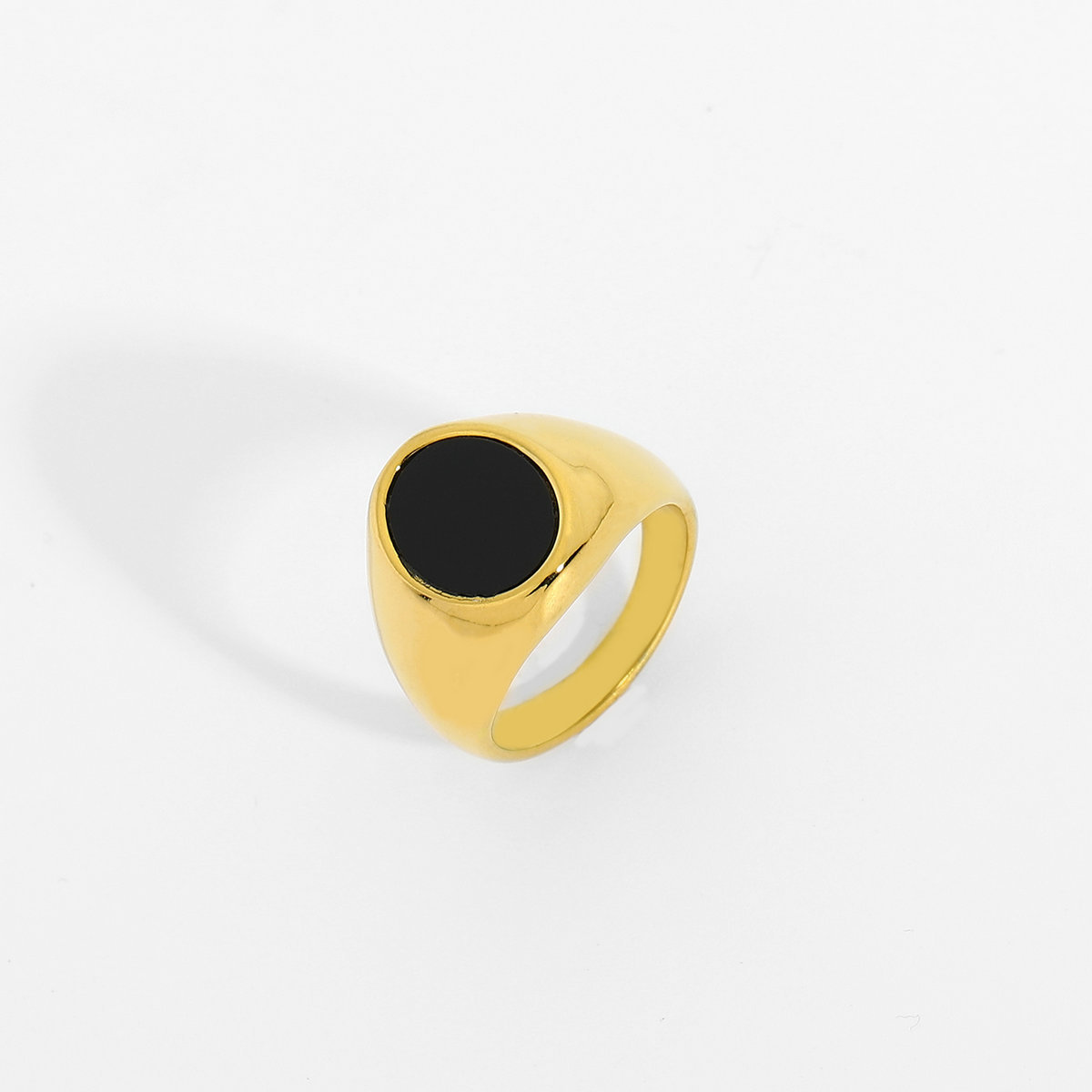 Stainless Steel 18K Gold Plated Titanium Steel Ring - Image 3