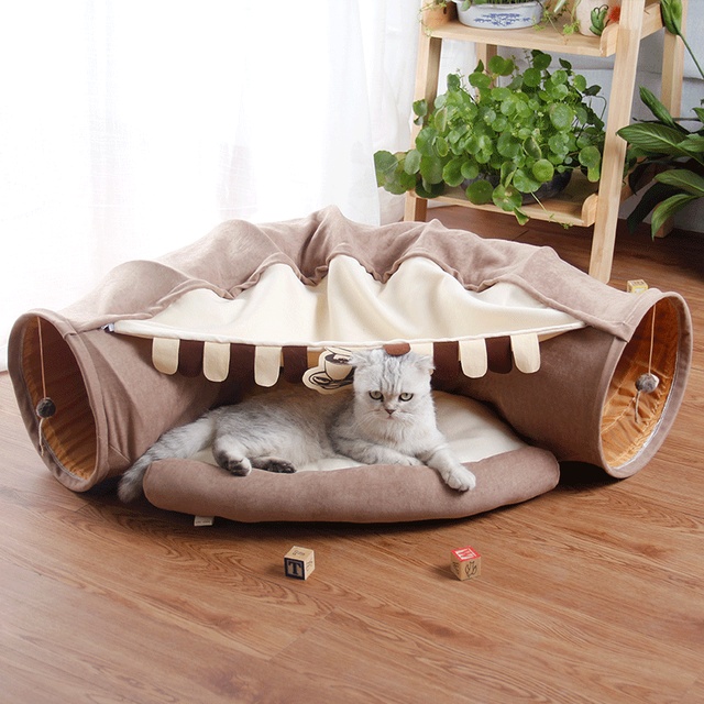 Interactive Pet Indoor Cats Collapsible Tunnel