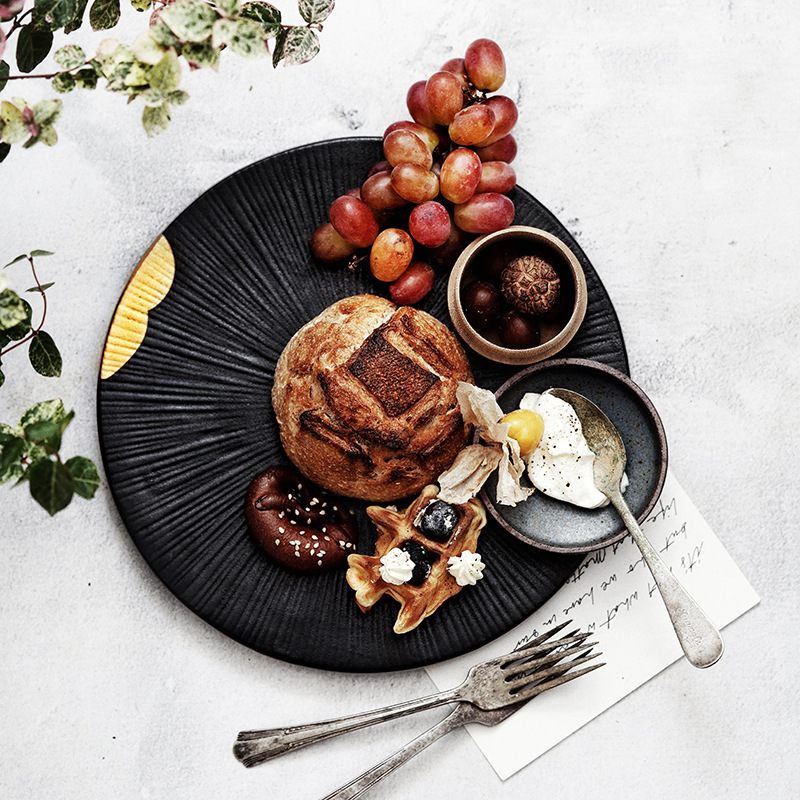 Creative Wujin Moyu Ceramic Shallow Tableware Set - Image 2