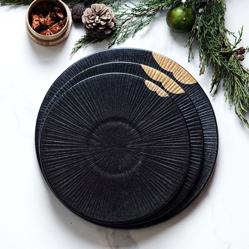 Creative Wujin Moyu Ceramic Shallow Tableware Set - Image 4
