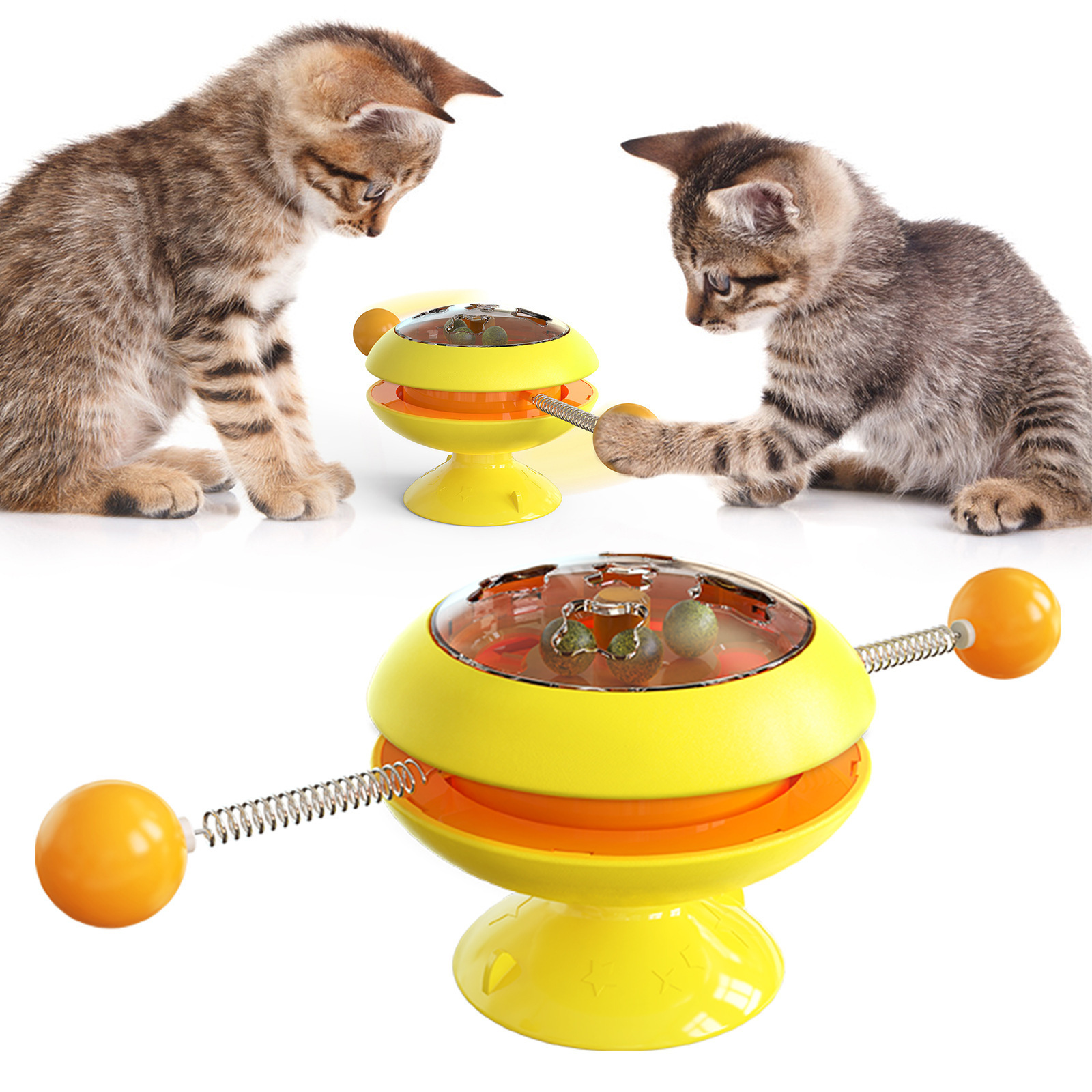 Interactive Rotatable Cat Training Toys With Catnip - Image 2
