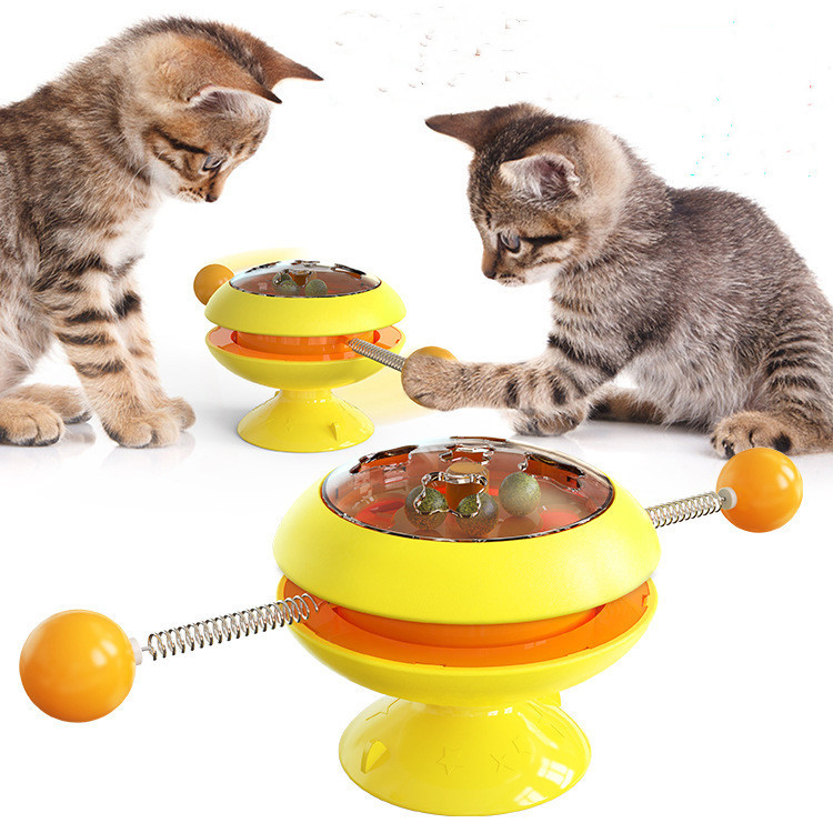 Interactive Rotatable Cat Training Toys With Catnip