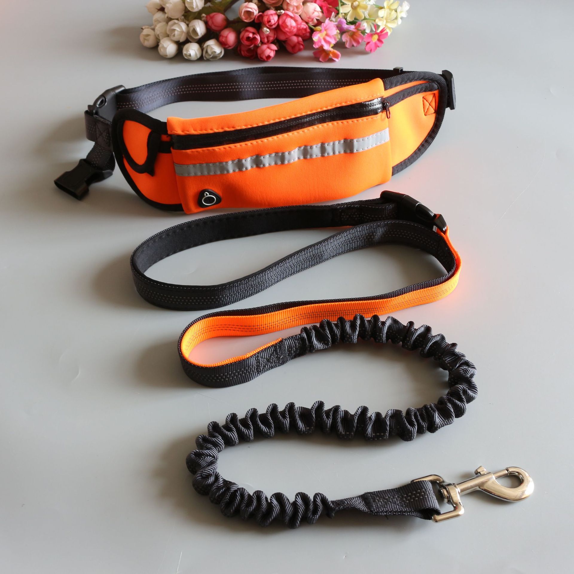 Pocket Running Two-Pcs Pet Traction Rope Suit - Image 2