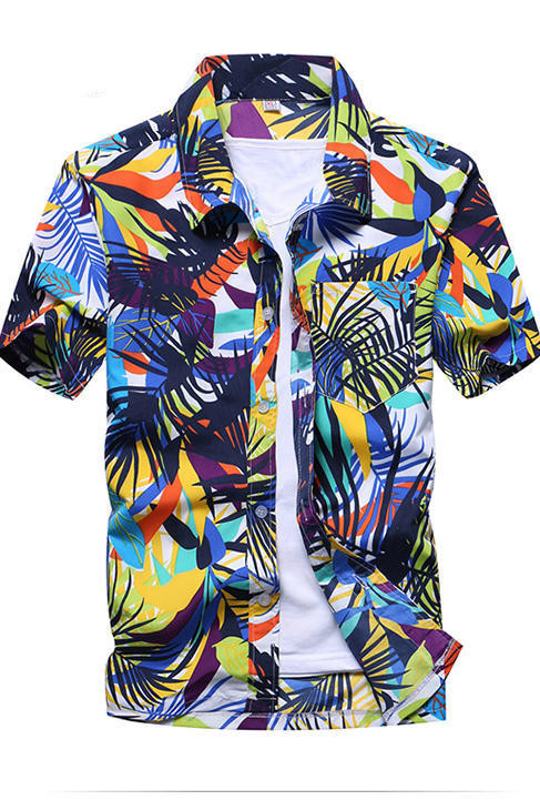 Summer Short-Sleeved Beach Shirt - Image 8