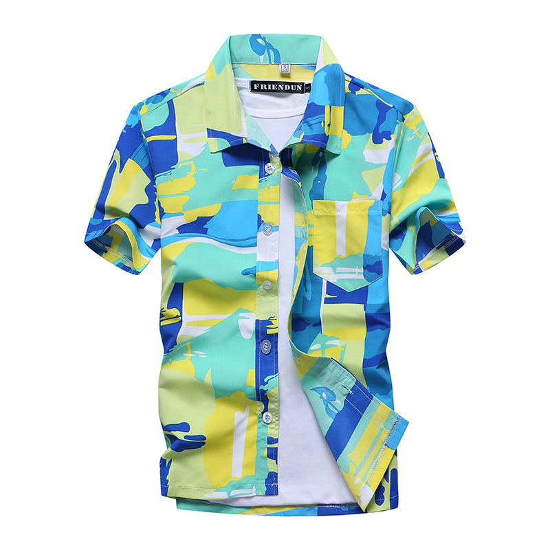 Summer Short-Sleeved Beach Shirt - Image 6