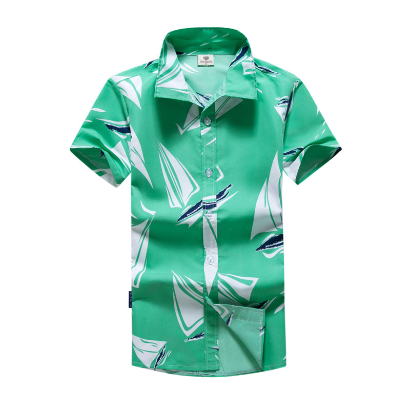 Summer Short-Sleeved Beach Shirt - Image 5