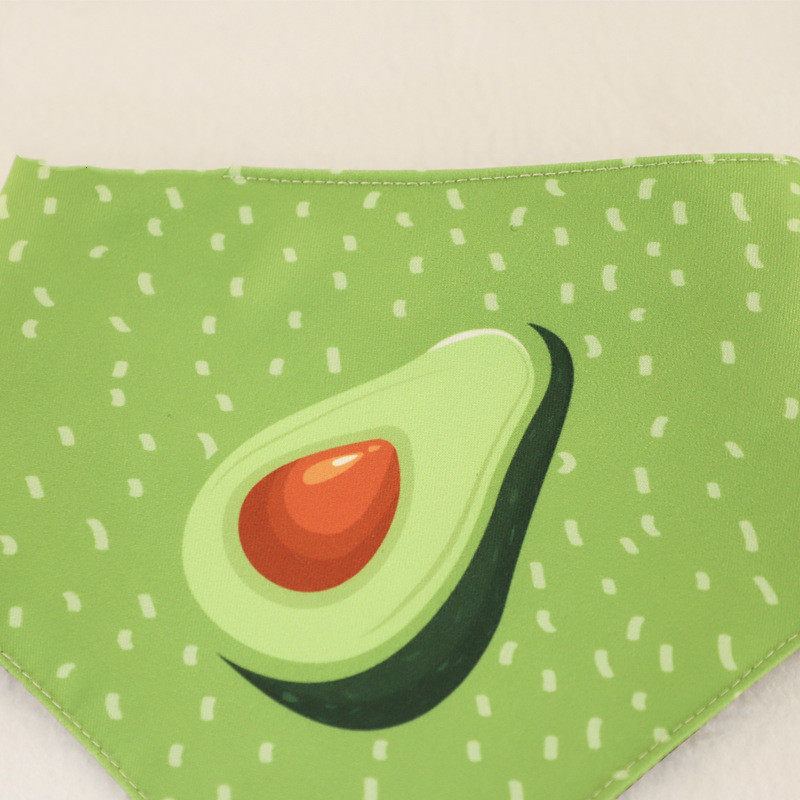 Handmade Summer Avocado Pet Triangle Scarf - Image 2