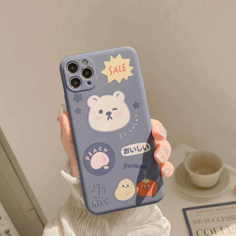 Cartoon Bear Stand Phone Case - Image 6