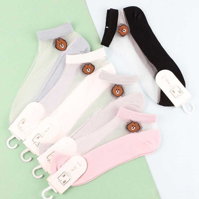 Summer Thin Crystal Silk Socks