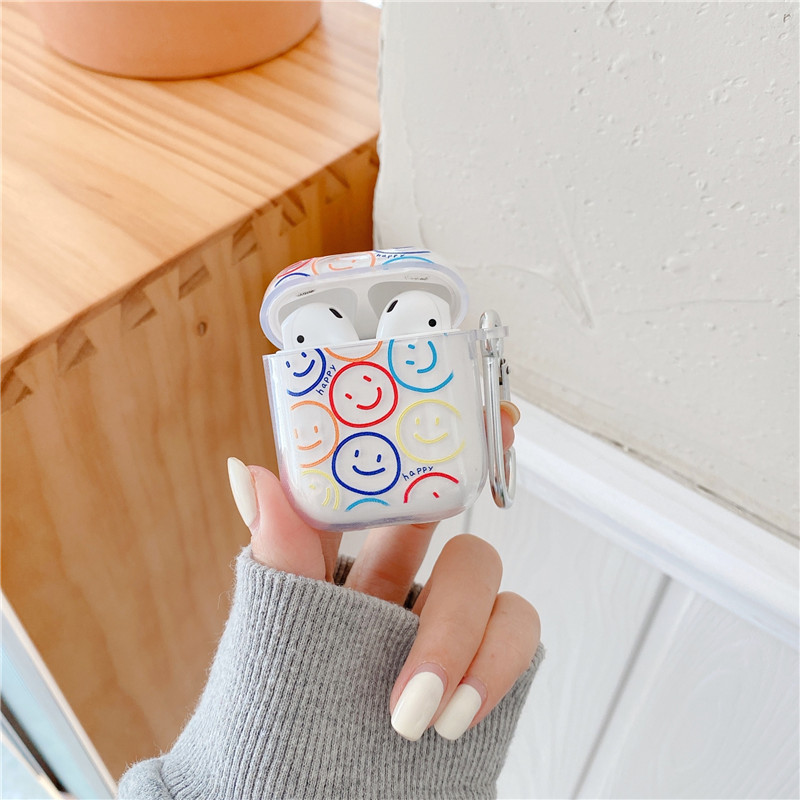 Fashion Colorful Smile Face Soft Shell for Air Pods