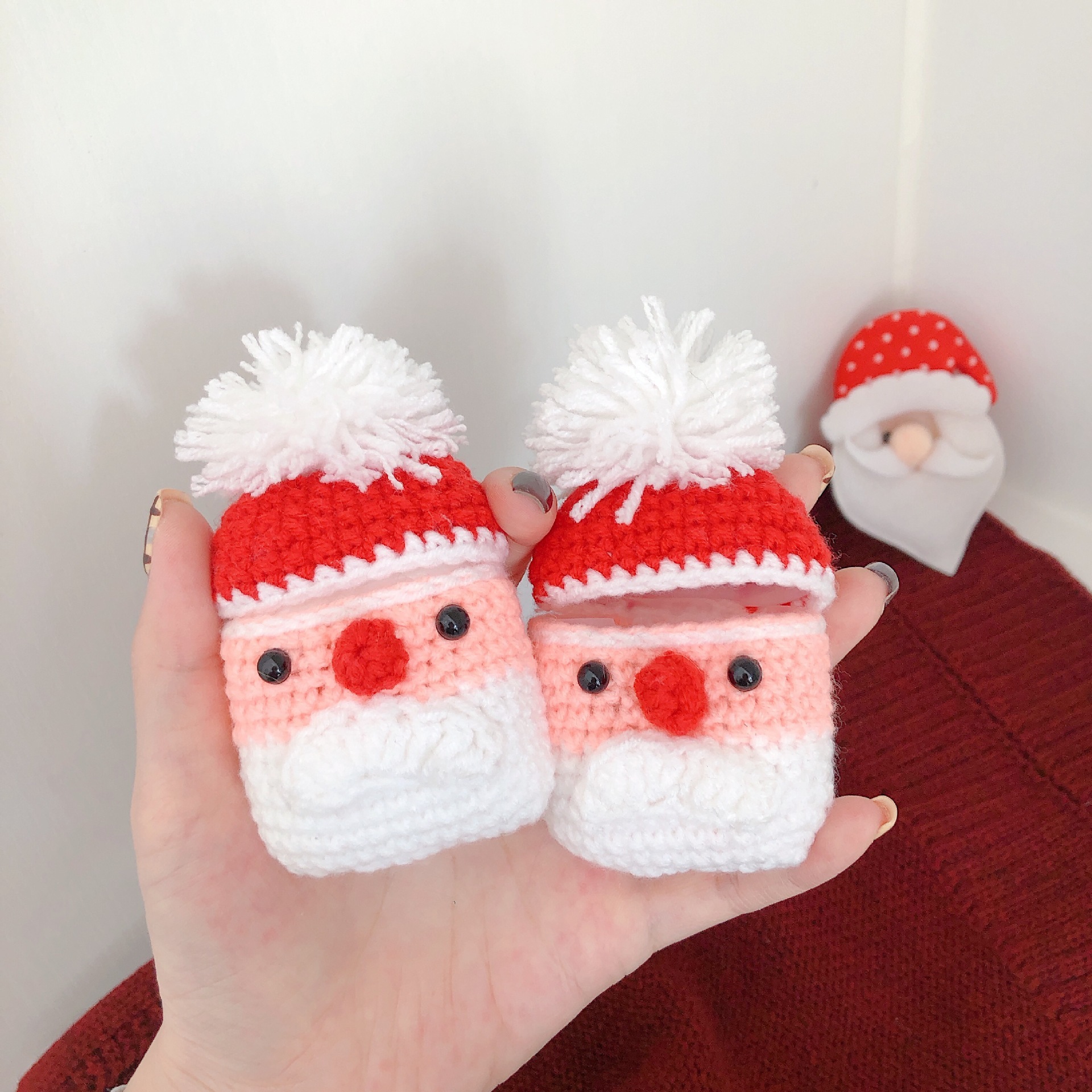 Plush Knitted Santa Claus Earphone Cover - Image 6