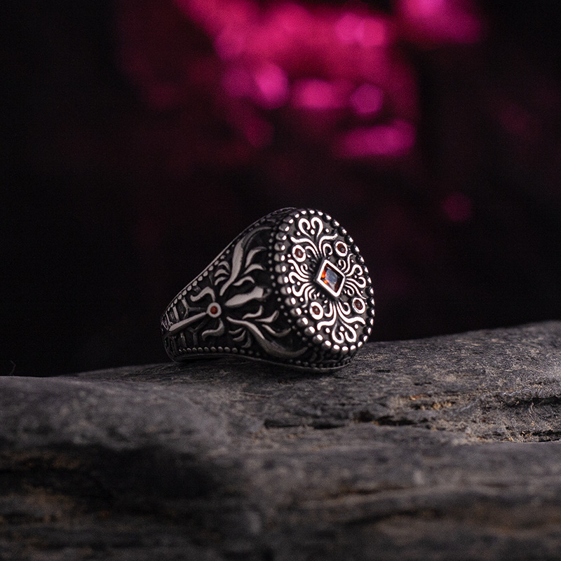 Retro Oval Seal Ring for Men