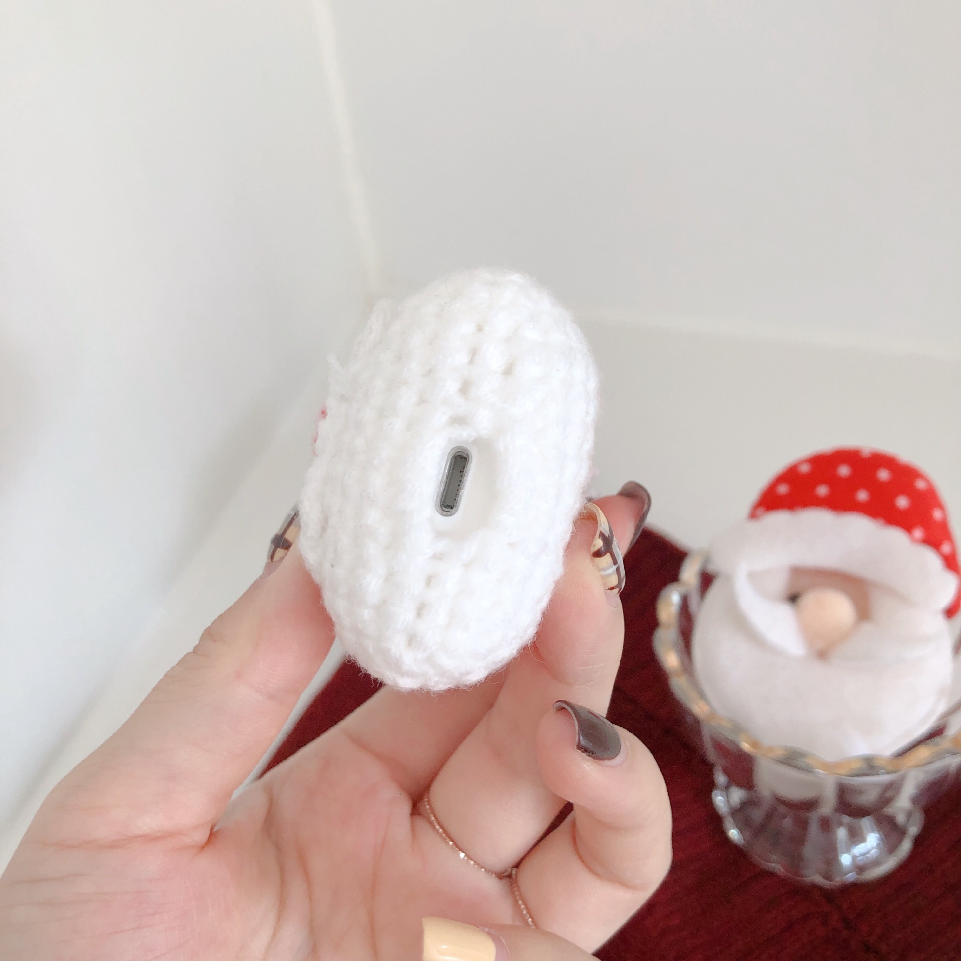 Plush Knitted Santa Claus Earphone Cover - Image 9