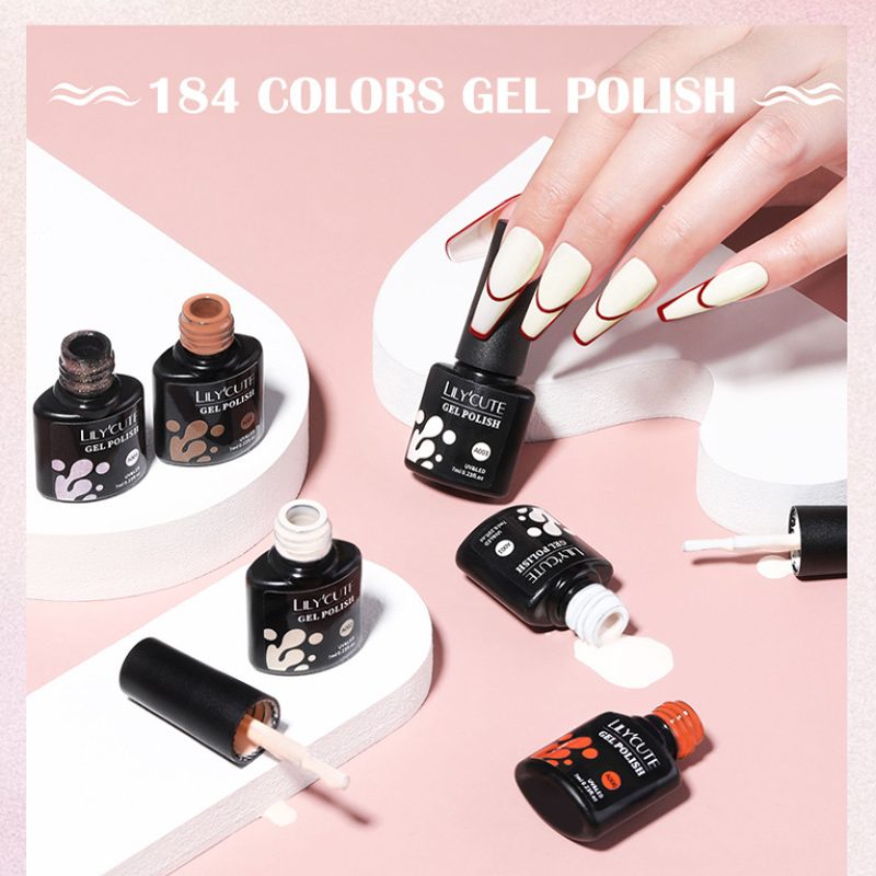184 Colors Full Nail Glue Matte Base Gel Set