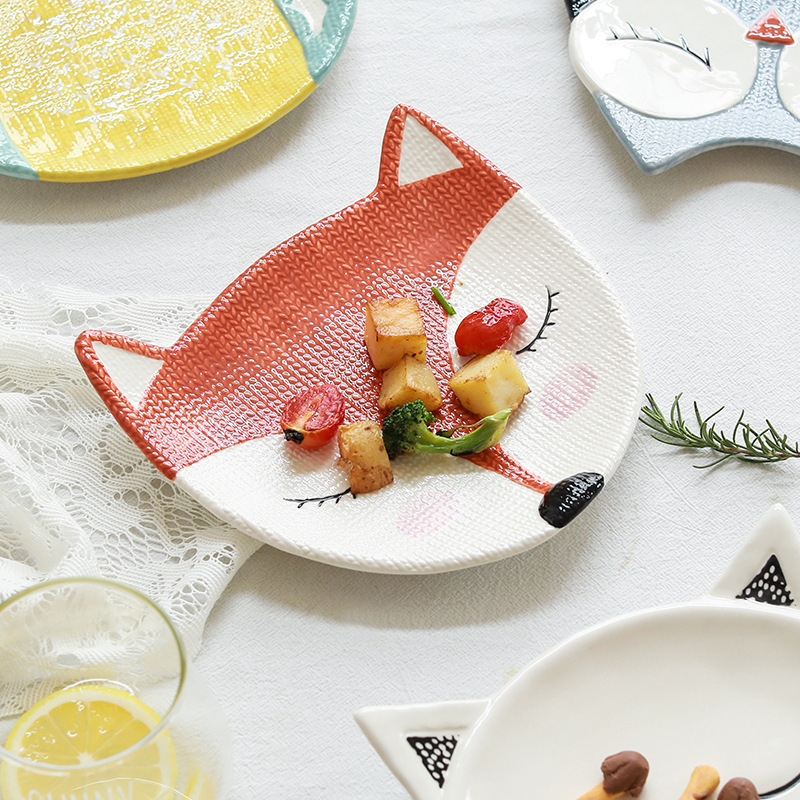 Cartoon Animal Head Shaped Plates