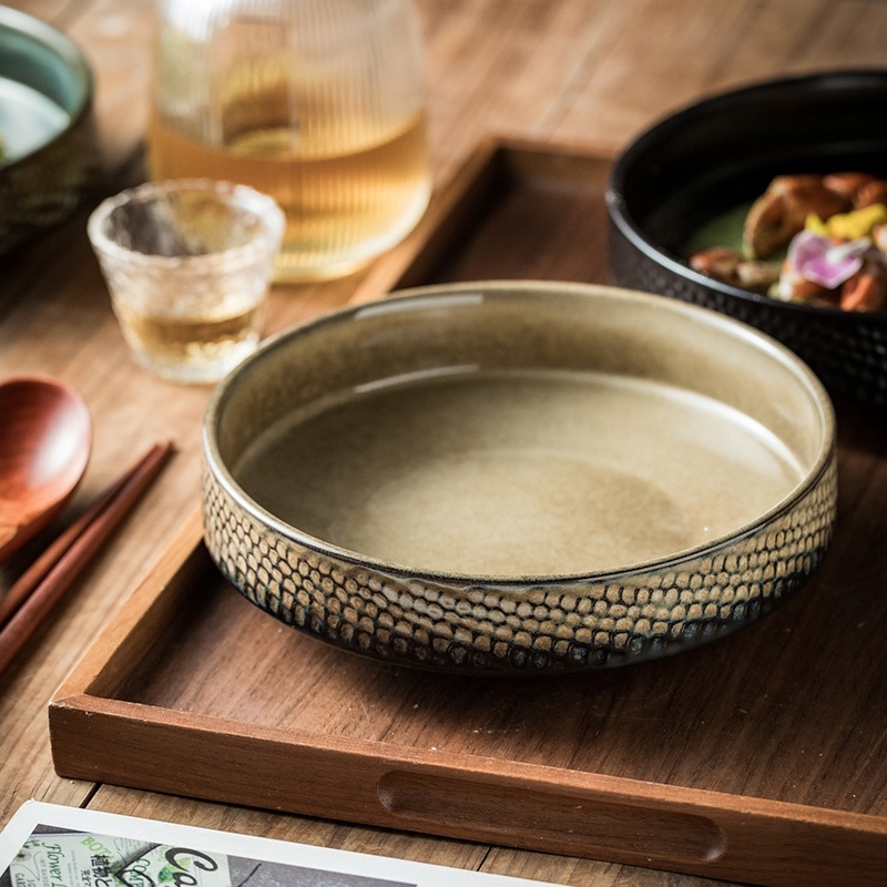 Japanese Ceramic Round Dinner Plate - Image 8