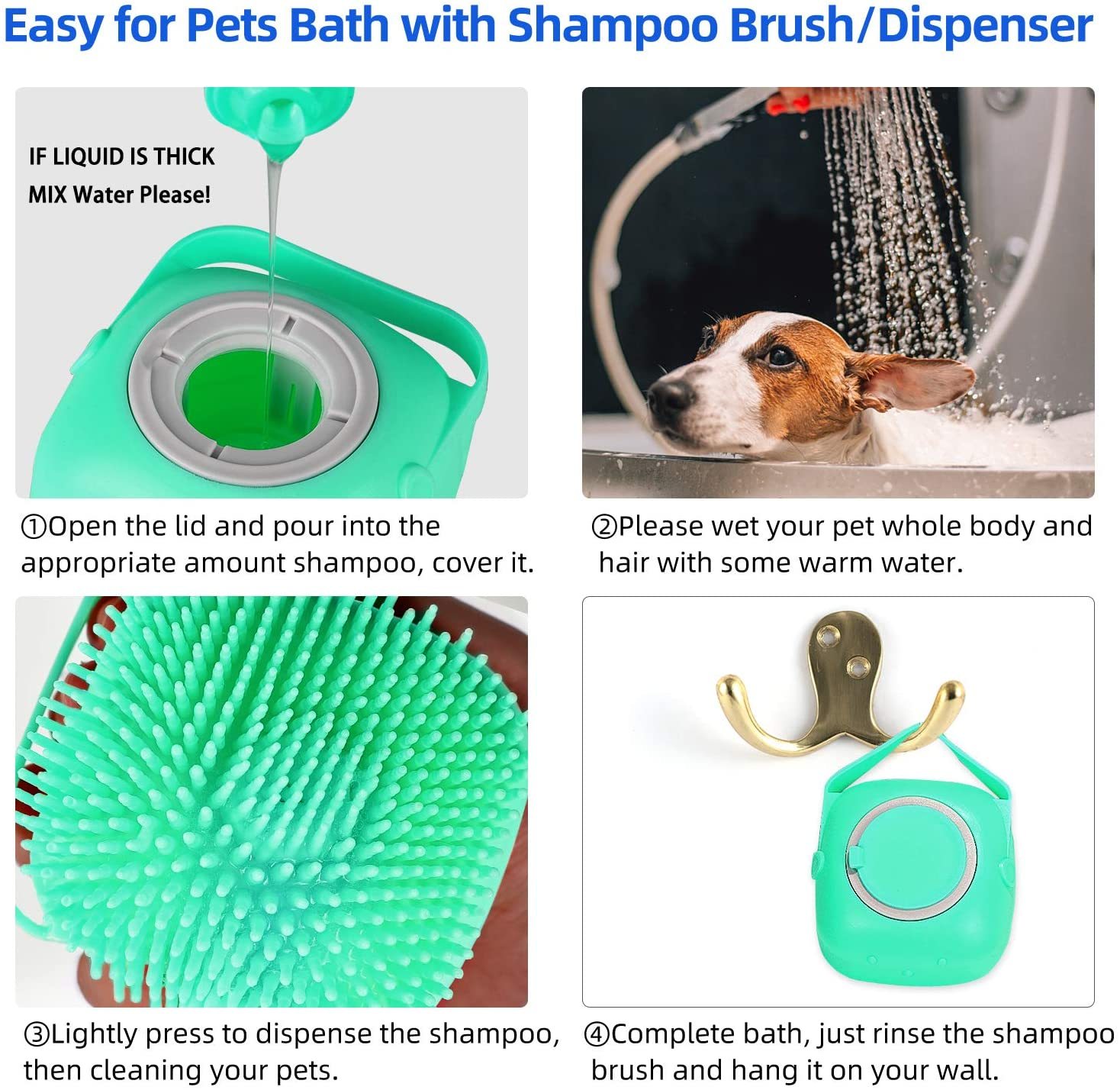 Soft Silicone Pet Dog Shampoo Massager Brush - Image 8