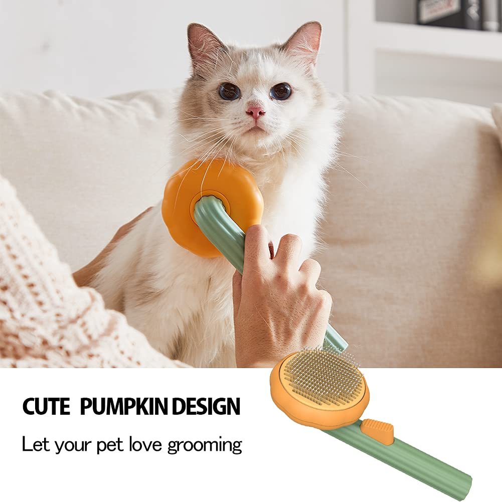 Pet Pumpkin Slicker Brush For Tangled Hair - Image 5