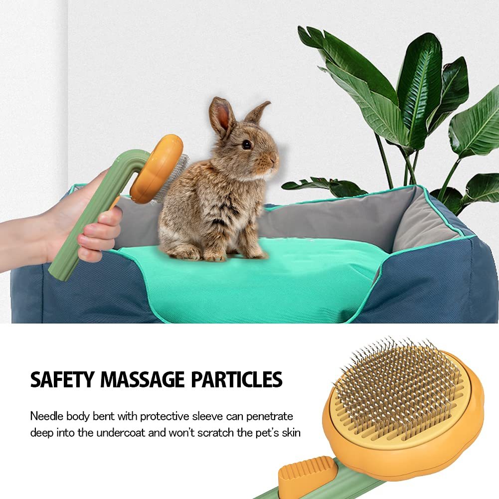 Pet Pumpkin Slicker Brush For Tangled Hair - Image 10