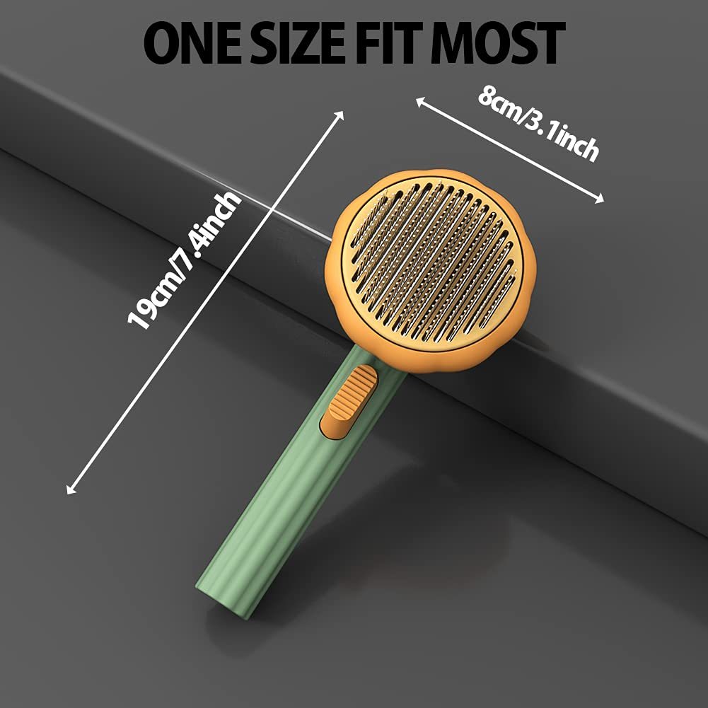 Pet Pumpkin Slicker Brush For Tangled Hair - Image 2