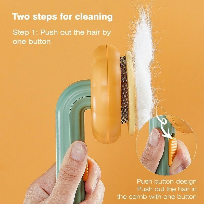 Pet Pumpkin Slicker Brush For Tangled Hair - Image 6