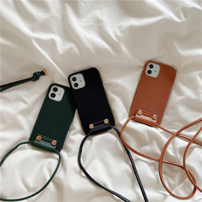 Simple Leather Lanyard Phone Case - Image 4