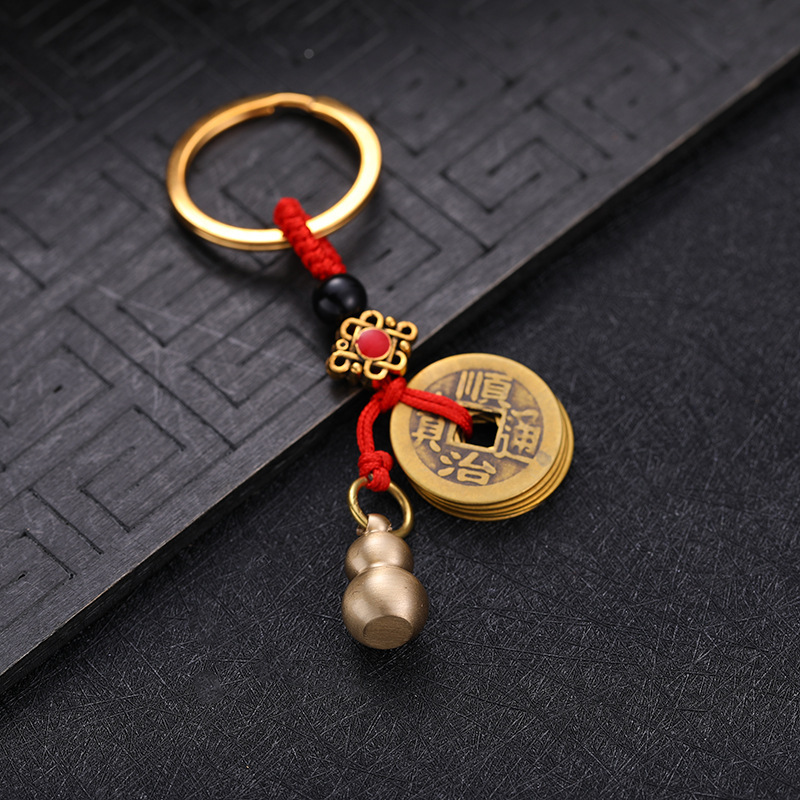 Creative Brass Fortune Cat Keychain - Image 5