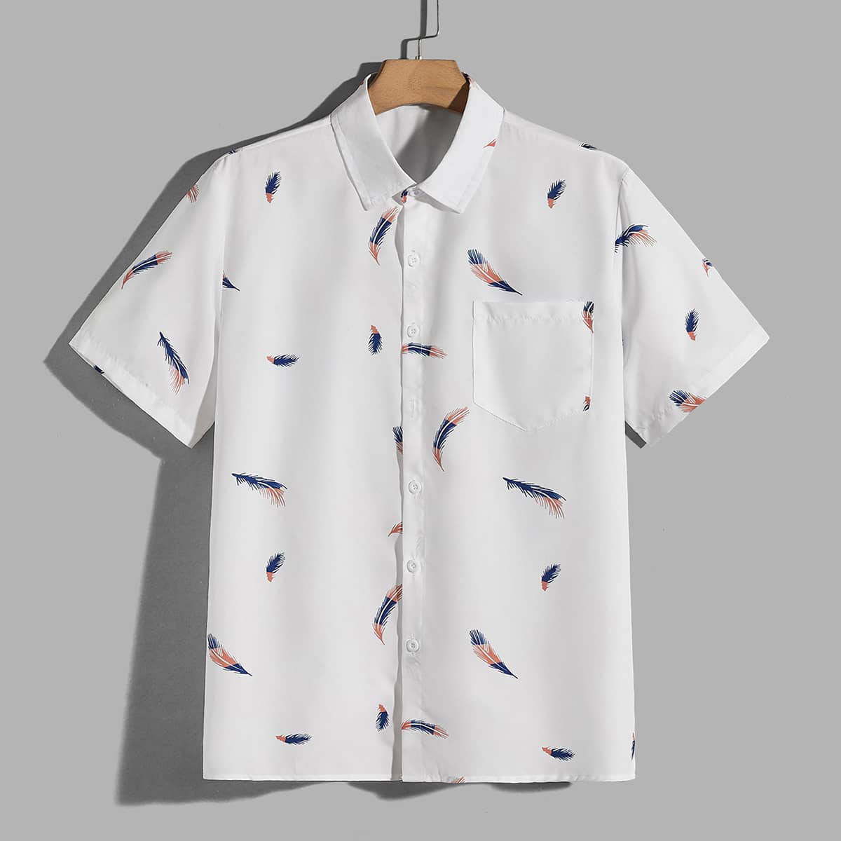 Feather Pocket Short Sleeve Shirt
