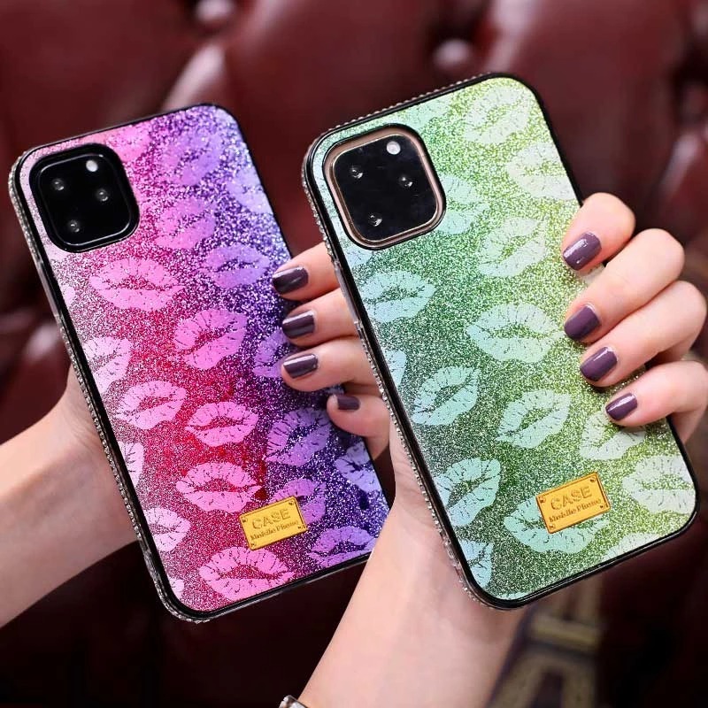 Glitter Lips Powder Side Phone Case
