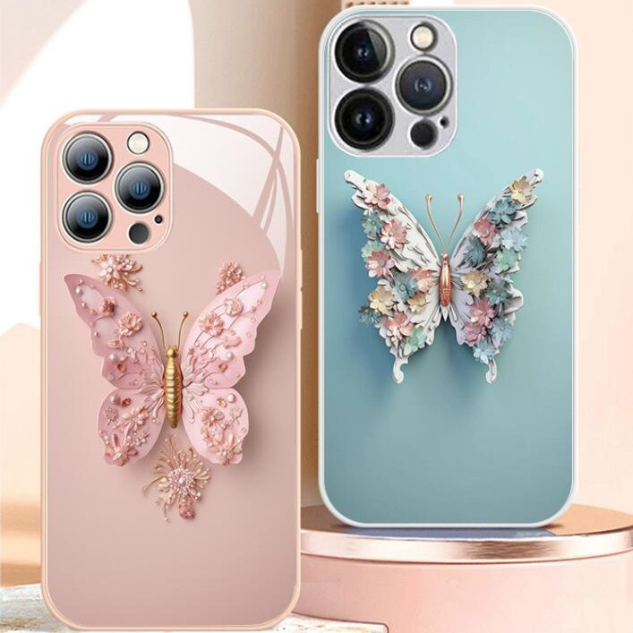 Fairy Butterfly Glass Phone Case