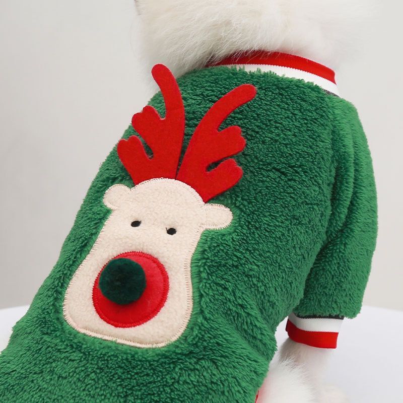 Pet Plus Velvet Christmas Print Sweater - Image 4