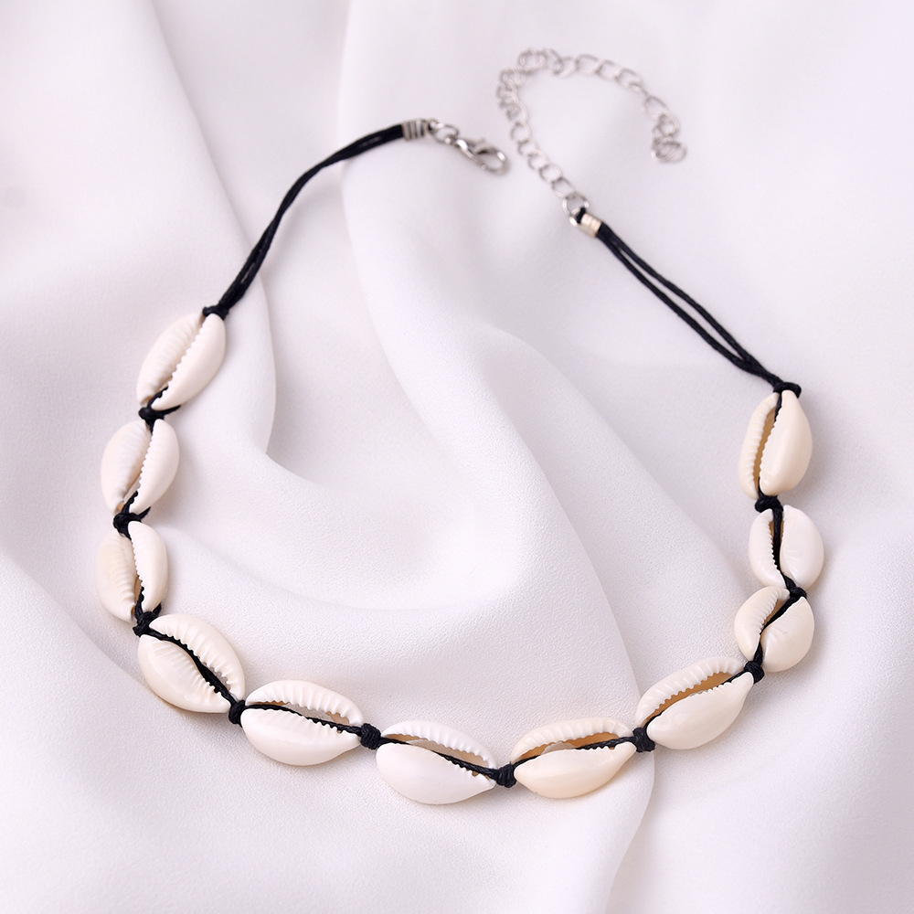 Casual Hand-Woven Shell Clavicle Chain Anklet - Image 4