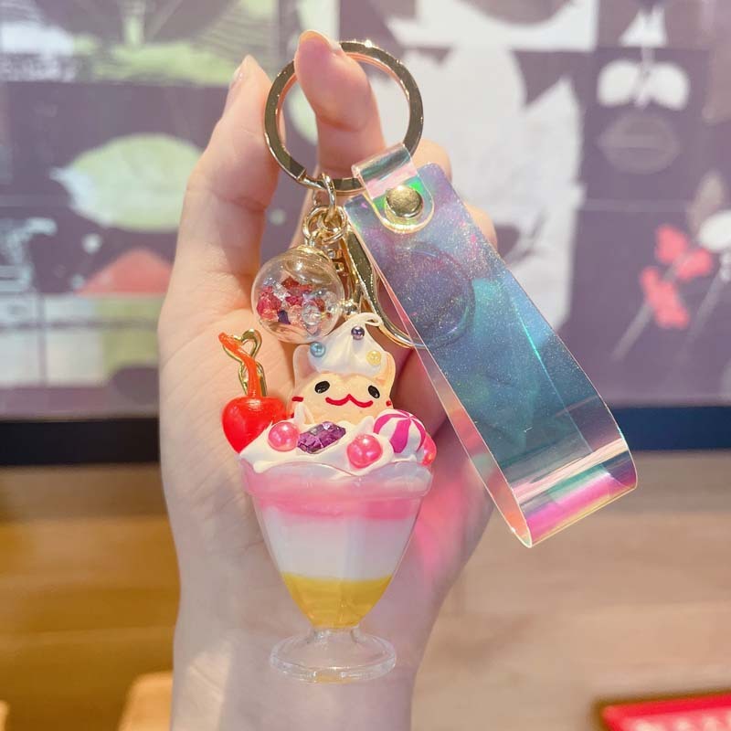 Creative Animal Ice Cream Keychain Pendant - Image 4